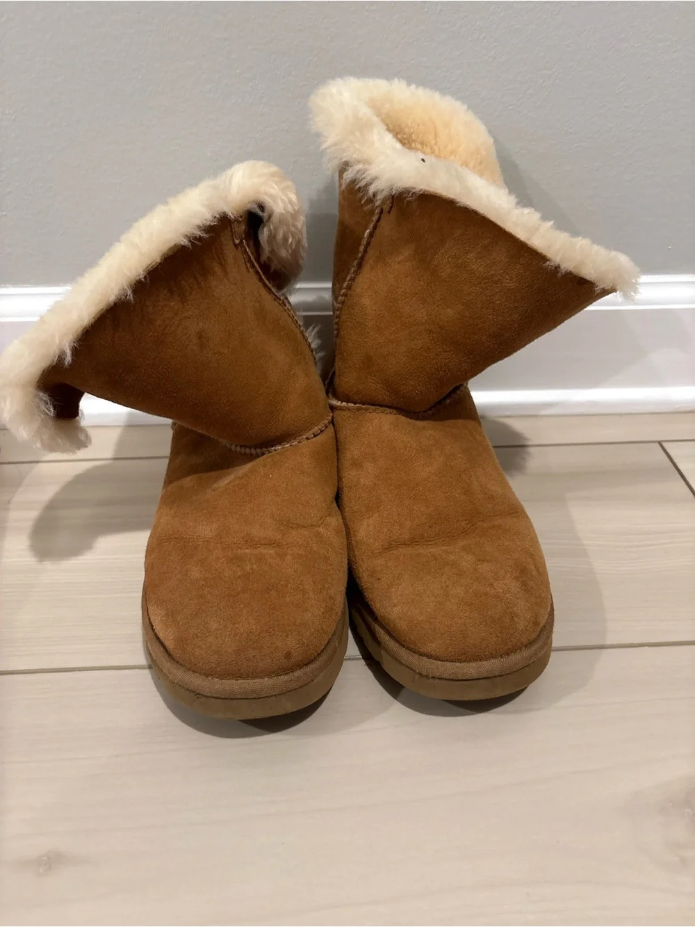 UGG Chestnut Suede Shearling Winter Boots